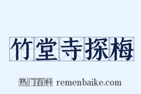 竹堂寺探梅是什么意思的图片